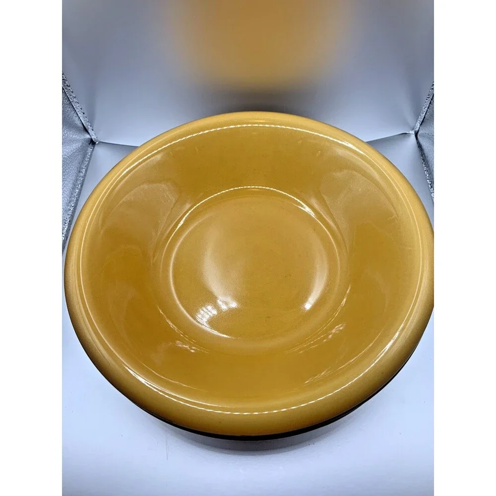 VTG Gibson Collection Everyday Soup Bowls Bright Yellow 8” Set of 2